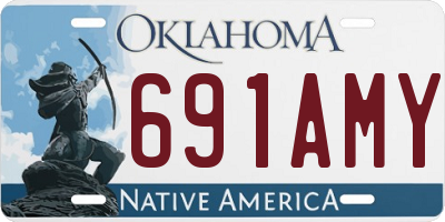 OK license plate 691AMY