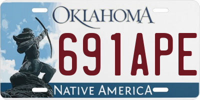 OK license plate 691APE