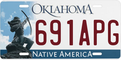 OK license plate 691APG
