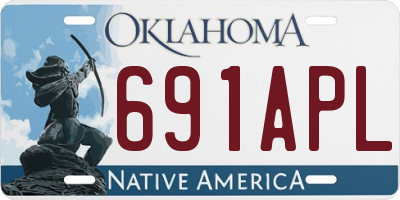 OK license plate 691APL