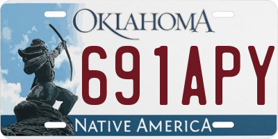 OK license plate 691APY