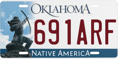 OK license plate 691ARF
