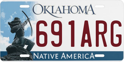 OK license plate 691ARG