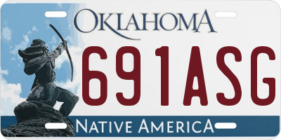 OK license plate 691ASG