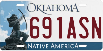OK license plate 691ASN