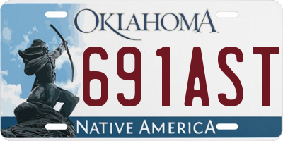 OK license plate 691AST