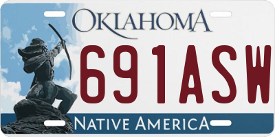 OK license plate 691ASW