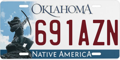 OK license plate 691AZN