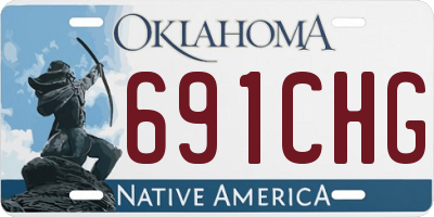 OK license plate 691CHG