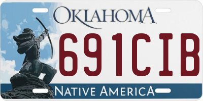 OK license plate 691CIB