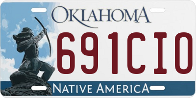 OK license plate 691CIO