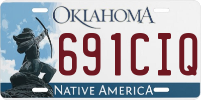 OK license plate 691CIQ