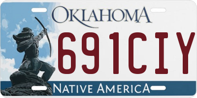 OK license plate 691CIY