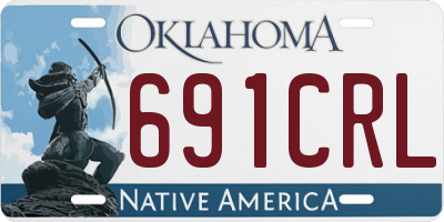 OK license plate 691CRL