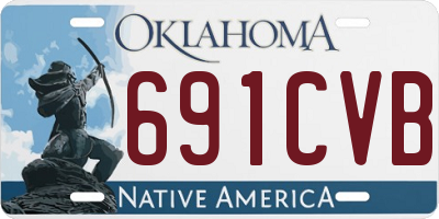 OK license plate 691CVB