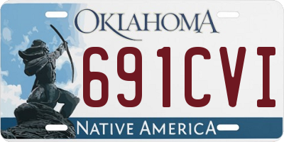 OK license plate 691CVI