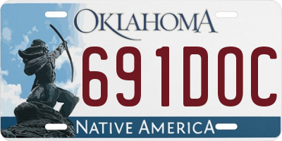 OK license plate 691DOC