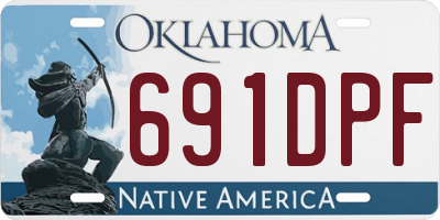 OK license plate 691DPF