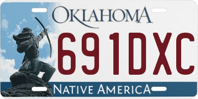 OK license plate 691DXC