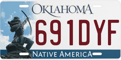 OK license plate 691DYF