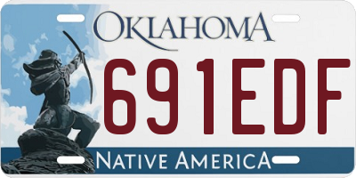 OK license plate 691EDF