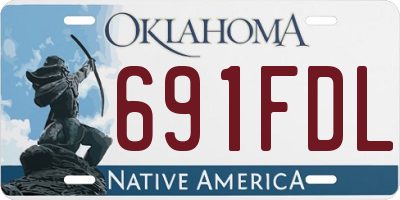 OK license plate 691FDL