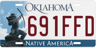 OK license plate 691FFD