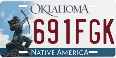 OK license plate 691FGK