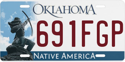OK license plate 691FGP