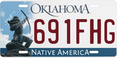 OK license plate 691FHG