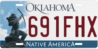 OK license plate 691FHX