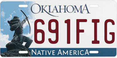 OK license plate 691FIG