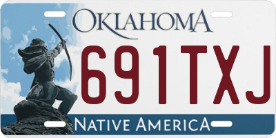 OK license plate 691TXJ