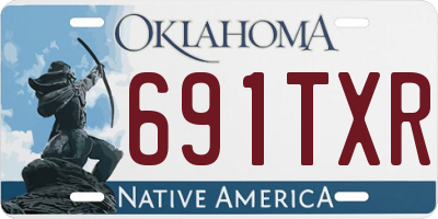 OK license plate 691TXR