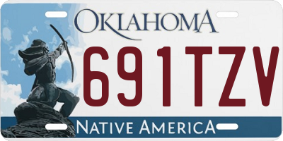 OK license plate 691TZV