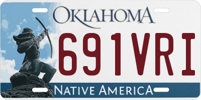 OK license plate 691VRI