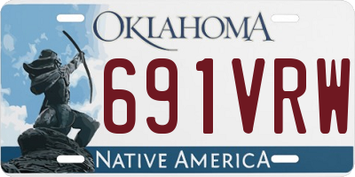 OK license plate 691VRW