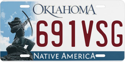 OK license plate 691VSG