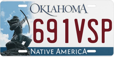 OK license plate 691VSP