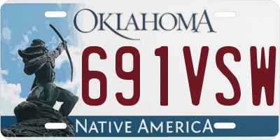 OK license plate 691VSW