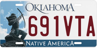 OK license plate 691VTA