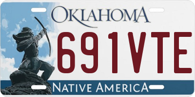 OK license plate 691VTE