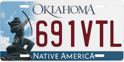 OK license plate 691VTL