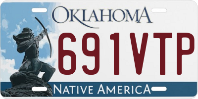 OK license plate 691VTP