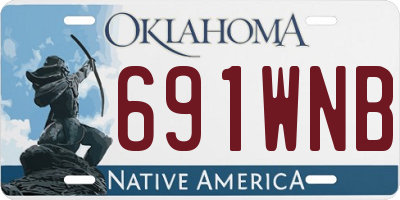 OK license plate 691WNB