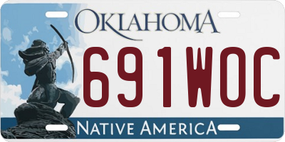 OK license plate 691WOC