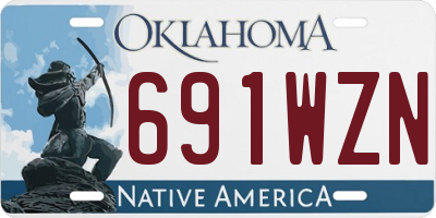 OK license plate 691WZN