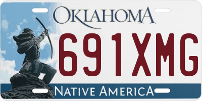 OK license plate 691XMG