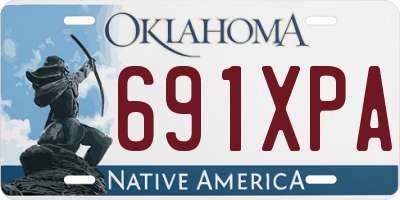 OK license plate 691XPA