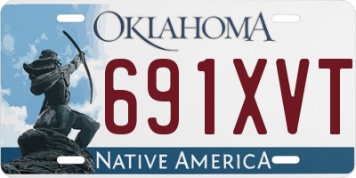 OK license plate 691XVT